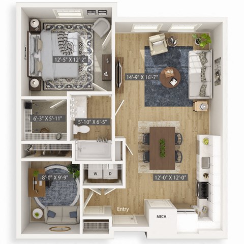 Birch 3D Floorplan Illustration